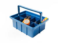 Small plastic tool box hard case portable blue removable